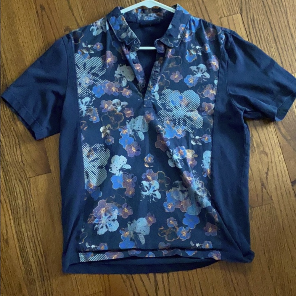 Men’s floral print polo